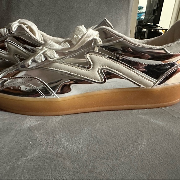 Madden Girl Silver Metallic Sneakers - Picture 5 of 5